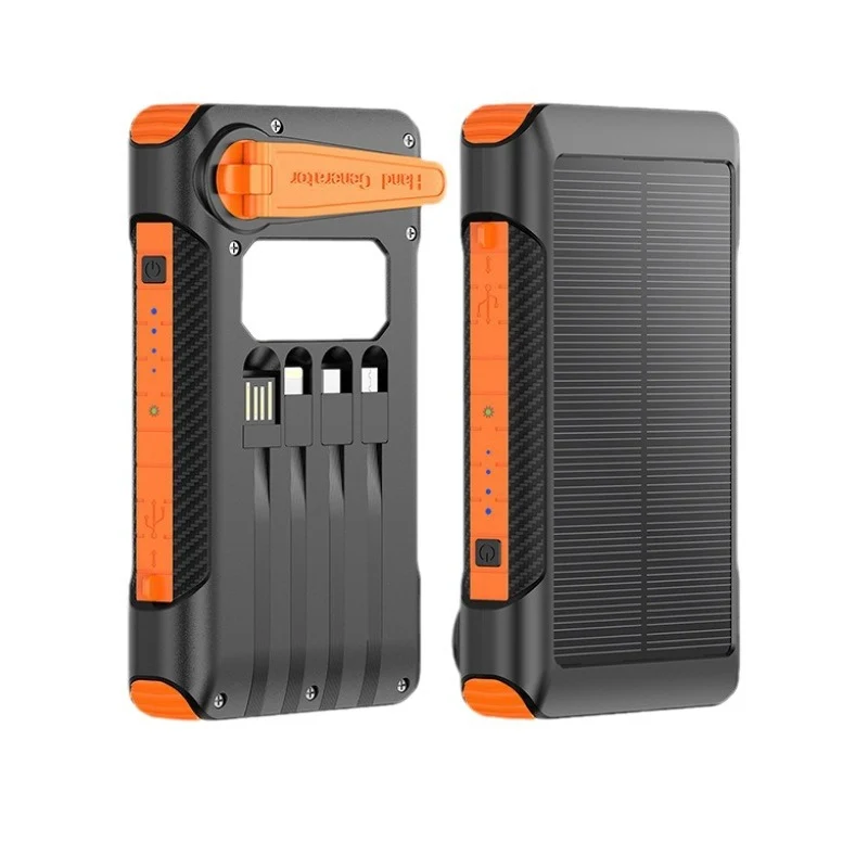 Solarbetriebene Powerbank mit mehreren Ladeanschlüssen und LED-Anzeige Skanto