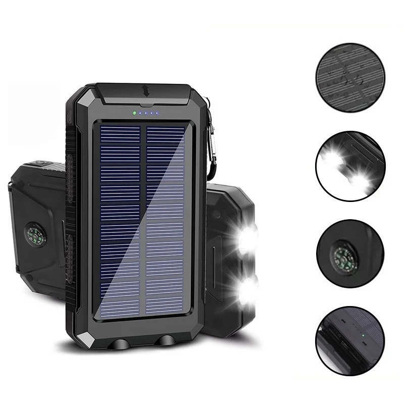 Solarbetriebene Powerbank mit dualem USB-Anschluss Skanto