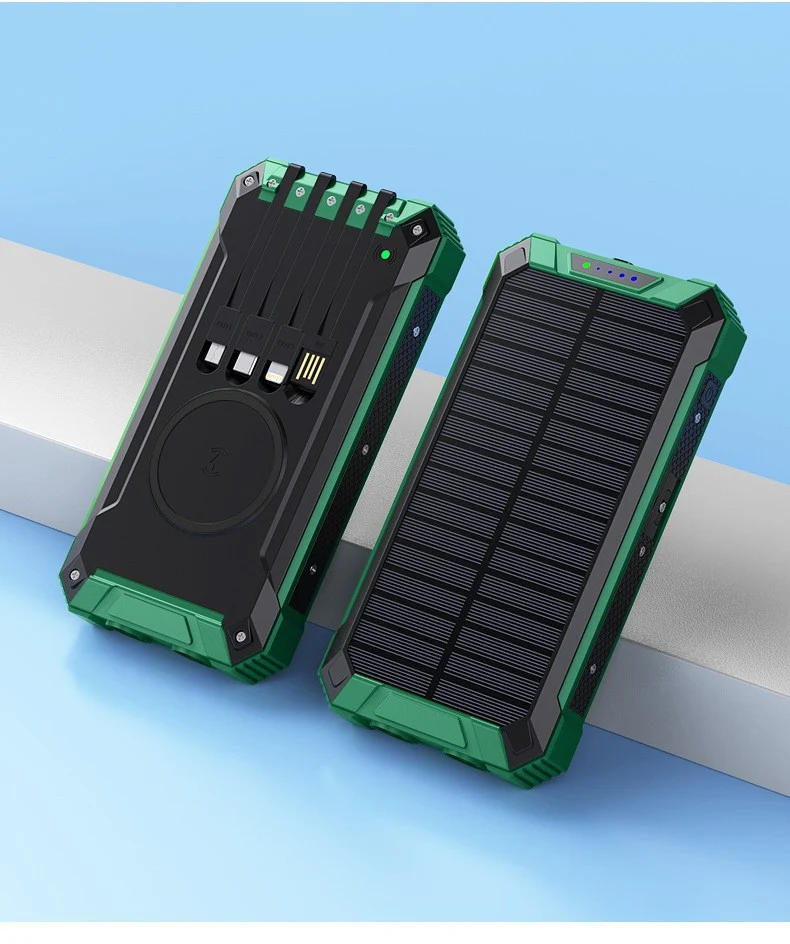 Solar-Powerbank mit Taschenlampe von Skanto