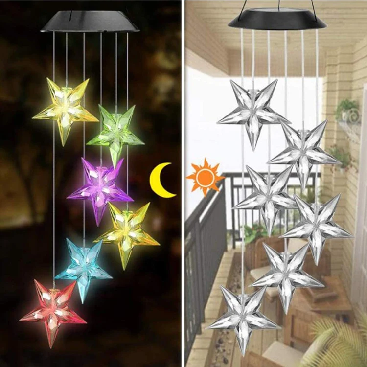 LED-Solar-Schmetterlings-Windspiel Garten-Hängeleuchte Skanto
