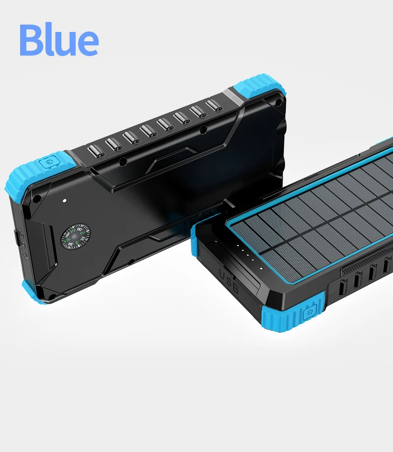 Solar-Powerbank mit mehreren USB-Anschlüssen von Skanto