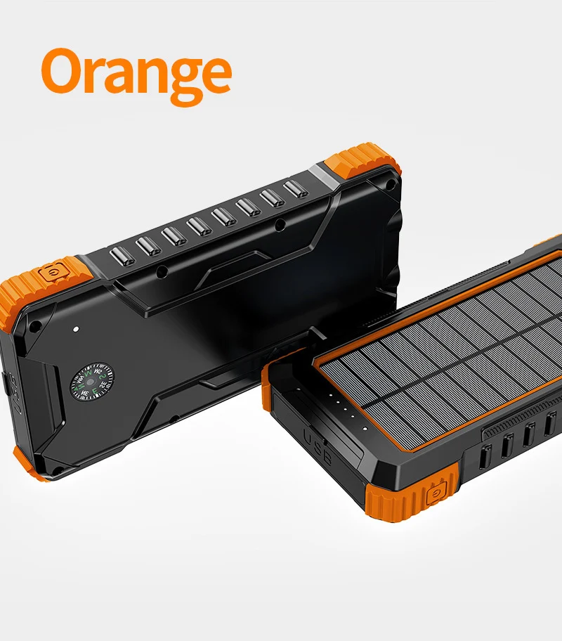 Solar-Powerbank mit mehreren USB-Anschlüssen von Skanto