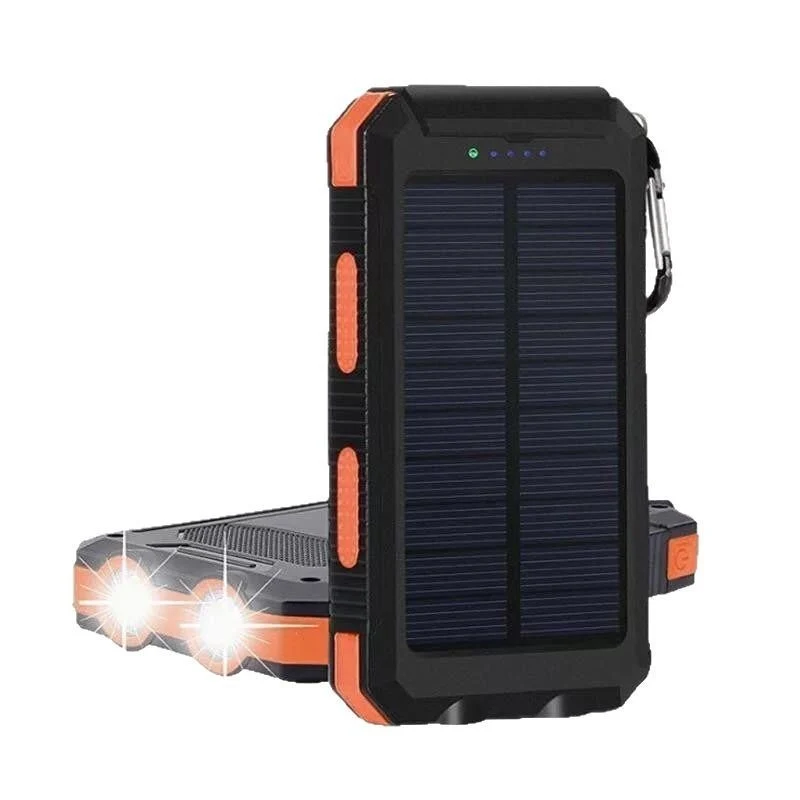 Solar-Powerbank mit integriertem LED-Licht und Kompass Skanto