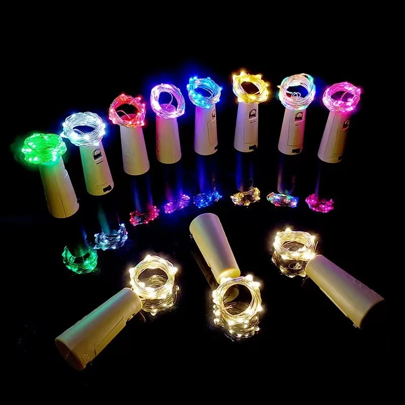 LED-Flaschenverschluss-Lichterkette mit wasserdichter Batteriekappe und flexiblem Kupferdraht Skanto