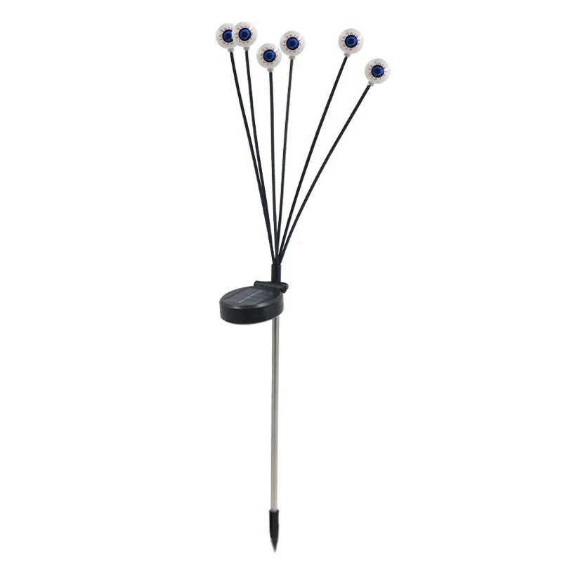 Leuchtende Augapfel-Gartenstecker-Set mit Solar-LED und flexiblen Stielen Skanto
