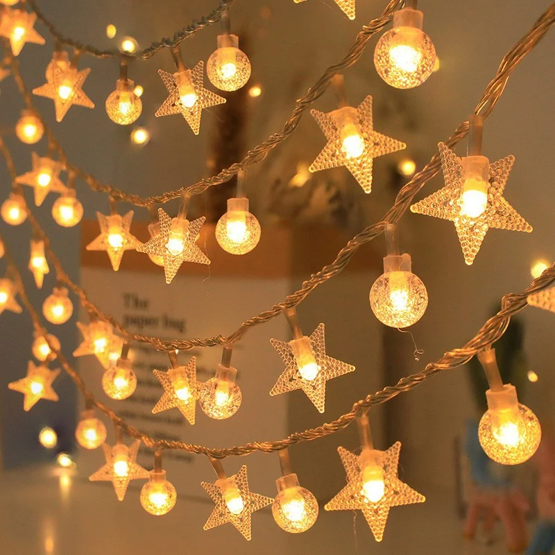 Skanto Kugel-LED-Lichterkette mit wasserdichtem Kupferdraht und strukturierten Klarglasbirnen Skanto