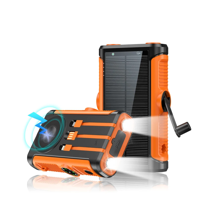 Skanto Multifunktionale Solar-Powerbank mit Handkurbel Skanto