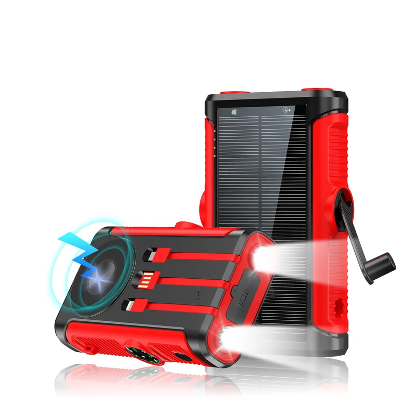 Skanto Multifunktionale Solar-Powerbank mit Handkurbel Skanto