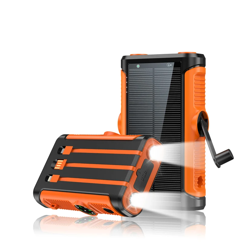 Skanto Multifunktionale Solar-Powerbank mit Handkurbel Skanto