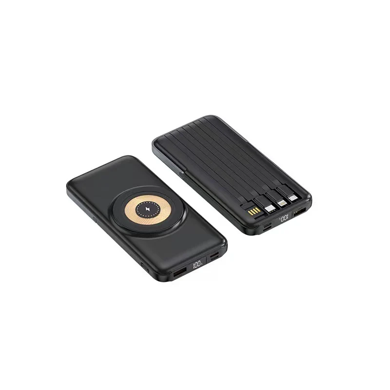 Multifunktionale Powerbank mit kabellosem Ladegerät und integriertem Ständer Skanto