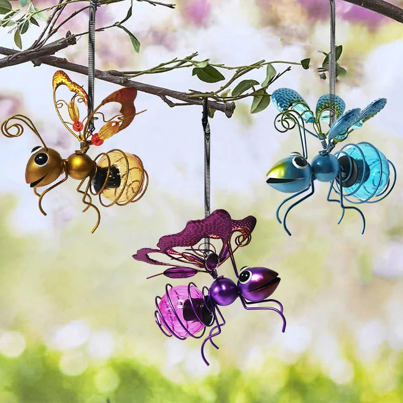Fantastische hängende Bienen-Sonnen-Gartenlaterne Ornament Skanto