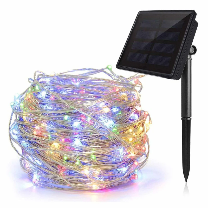 Ultra-flexible Solar-Micro-LED-Lichterkette mit wasserdichtem bodenmontiertem Panel Skanto