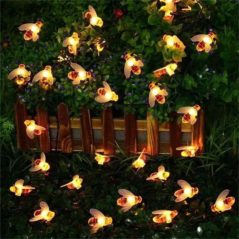 Dekorative Bienen-Solar-Lichterkette Skanto