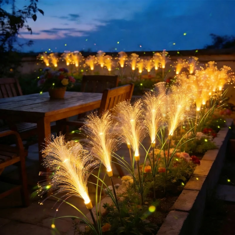 Dekorative Glasfaser-Solar-Gartenstecker Lichter Skanto