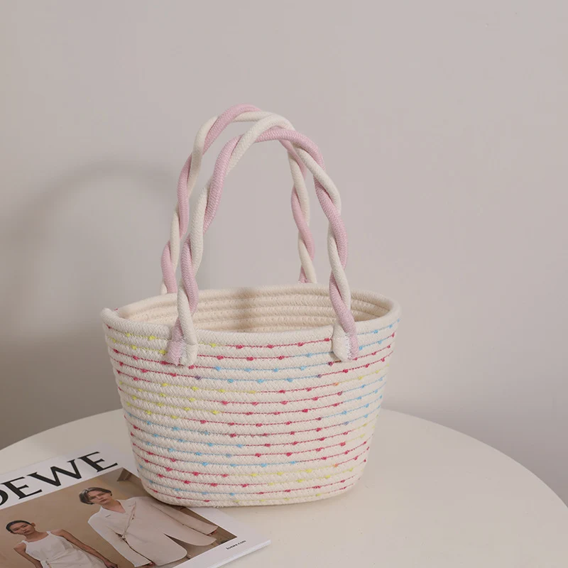 Moderne Handtasche aus geflochtenem Textil Skanto