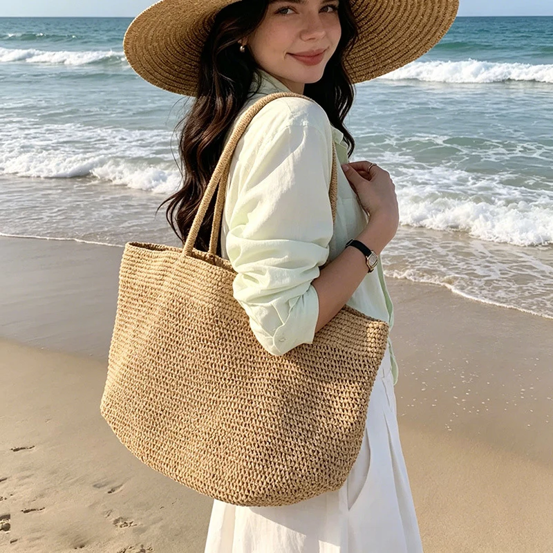 Handgemachte Strandtasche aus Naturmaterial Skanto