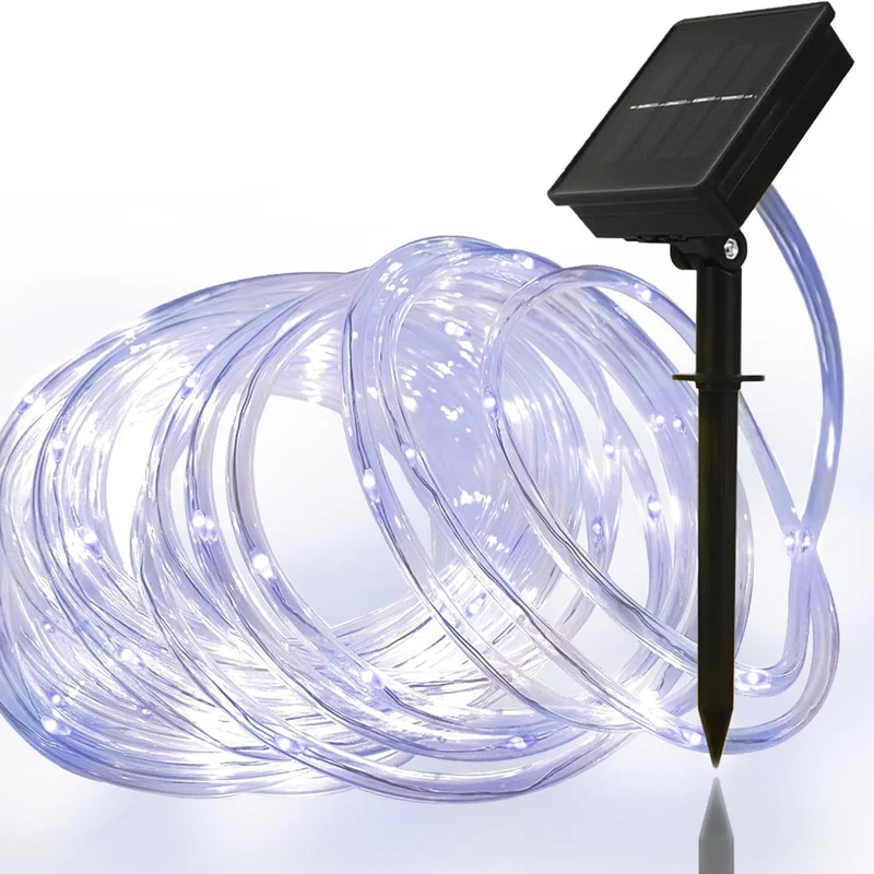 Solarbetriebene warmweiße flexible LED-Seilleuchten zum Umwickeln von Bäumen und zur Landschaftsgestaltung Skanto