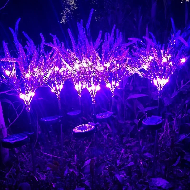 Solarbetriebene simulierte Lavendelblüten-Gartenstecker mit spießmontierter Steuerung Skanto