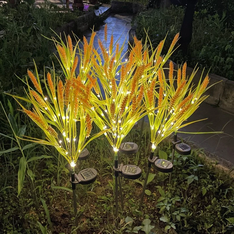 Skanto Solar-LED-Ziergras-Erdspießleuchten mit integriertem Solarpanel Skanto