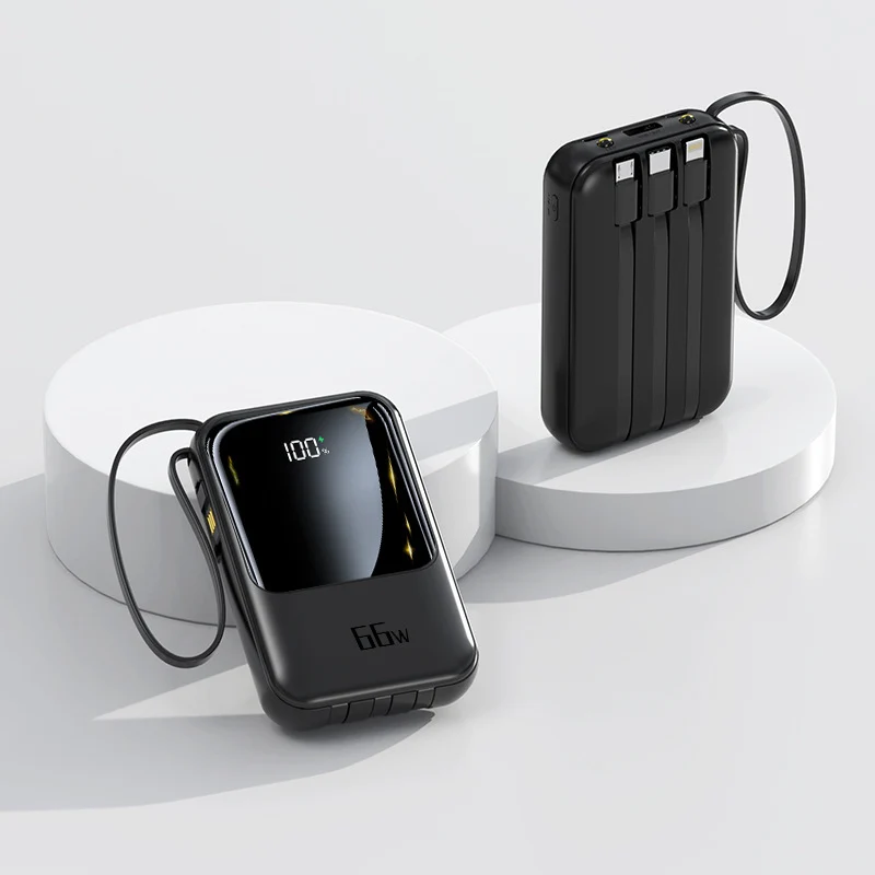 Tragbare Powerbank mit Schnellladefunktion und Digitalanzeige Skanto