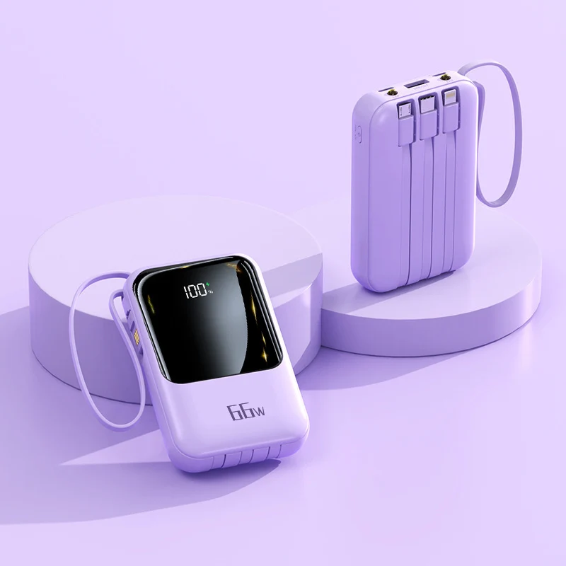 Tragbare Powerbank mit Schnellladefunktion und Digitalanzeige Skanto