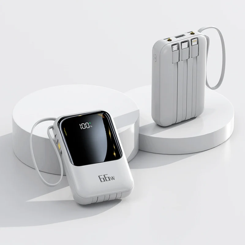 Tragbare Powerbank mit Schnellladefunktion und Digitalanzeige Skanto