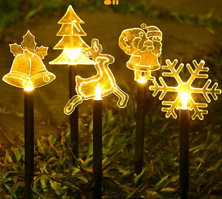 Acryl-Solar-Gartenstecker mit Feiertagsmotiv, warmweißer LED und Erdspieß Skanto