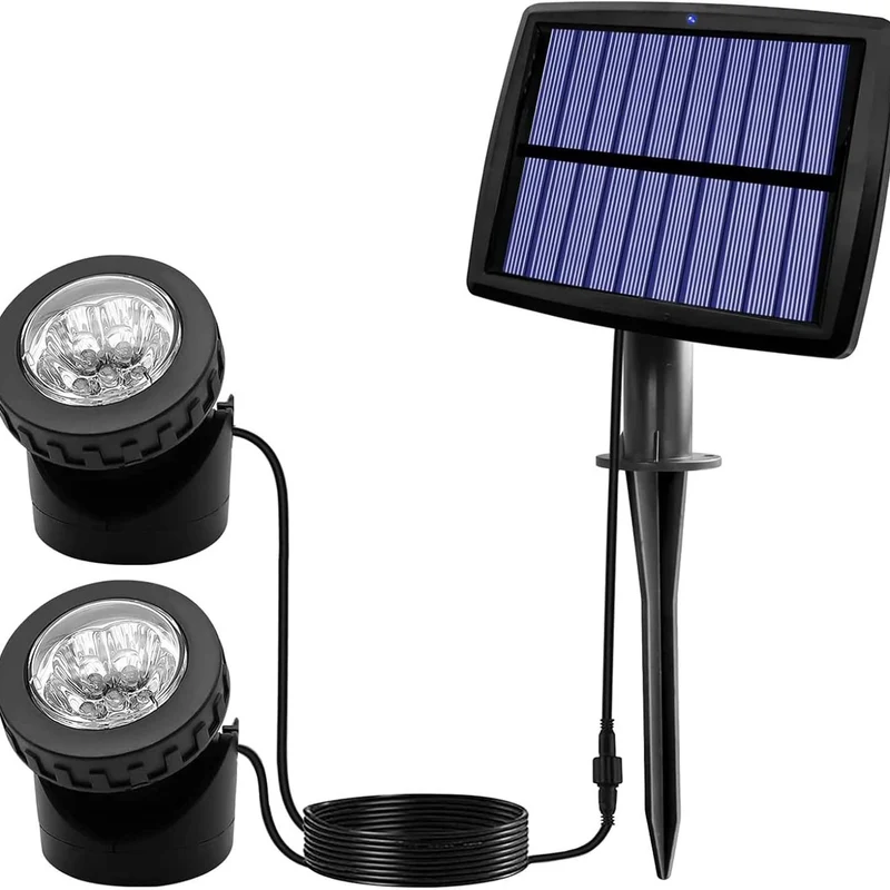 Verstellbares Solar-Gartenstrahler-Set mit Erdspieß Skanto