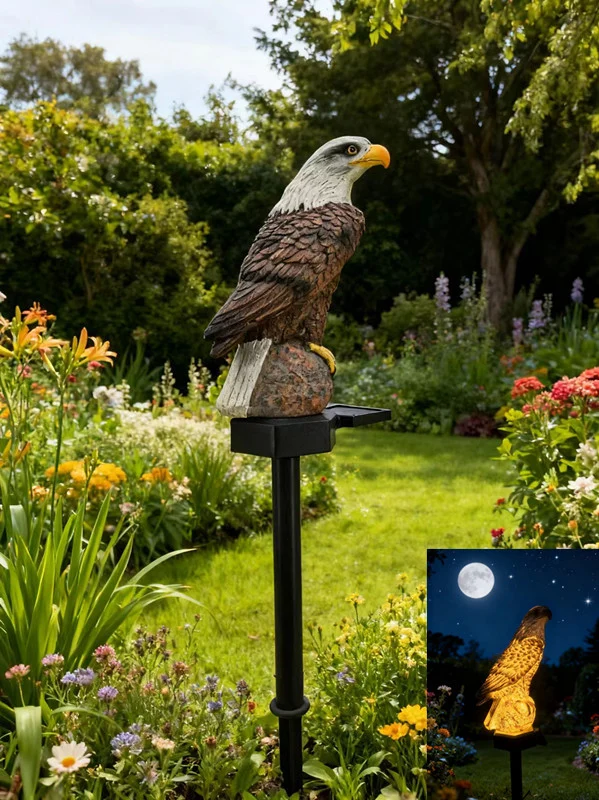 Niedliches Solar-Eichhörnchen Gartenstecker Licht mit integriertem Solarpanel und warmem LED-Glühen Skanto