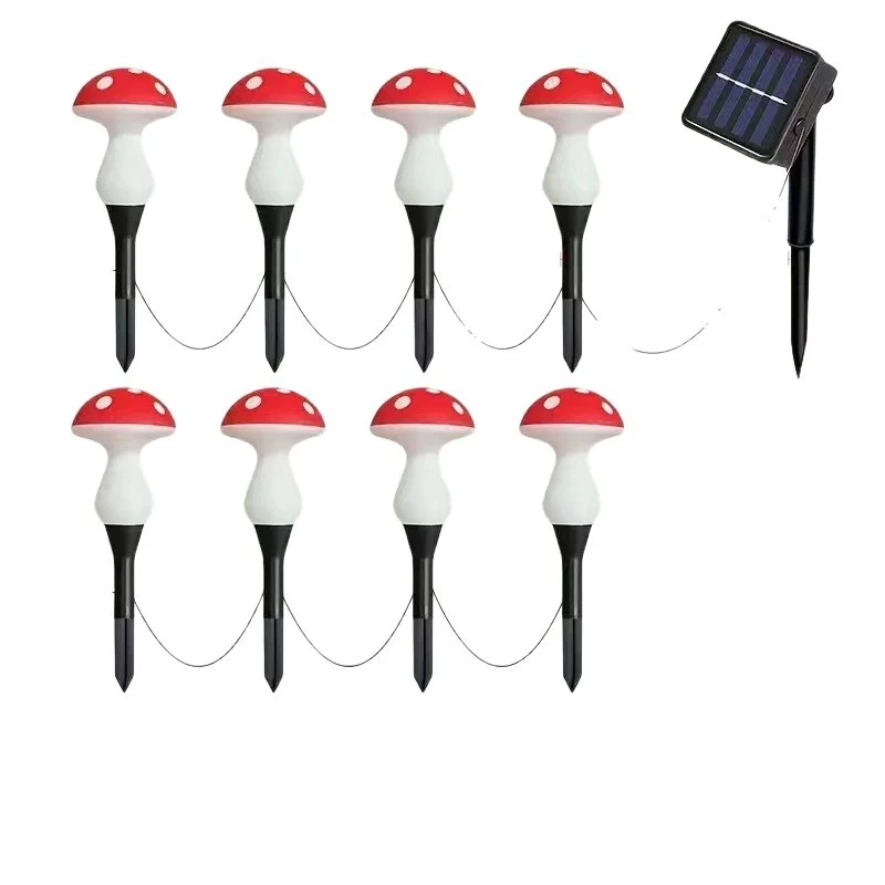 Bezaubernde Pilz-Wegeleuchten mit Keramik-Stil-Kappen und warmer LED-Beleuchtung Skanto