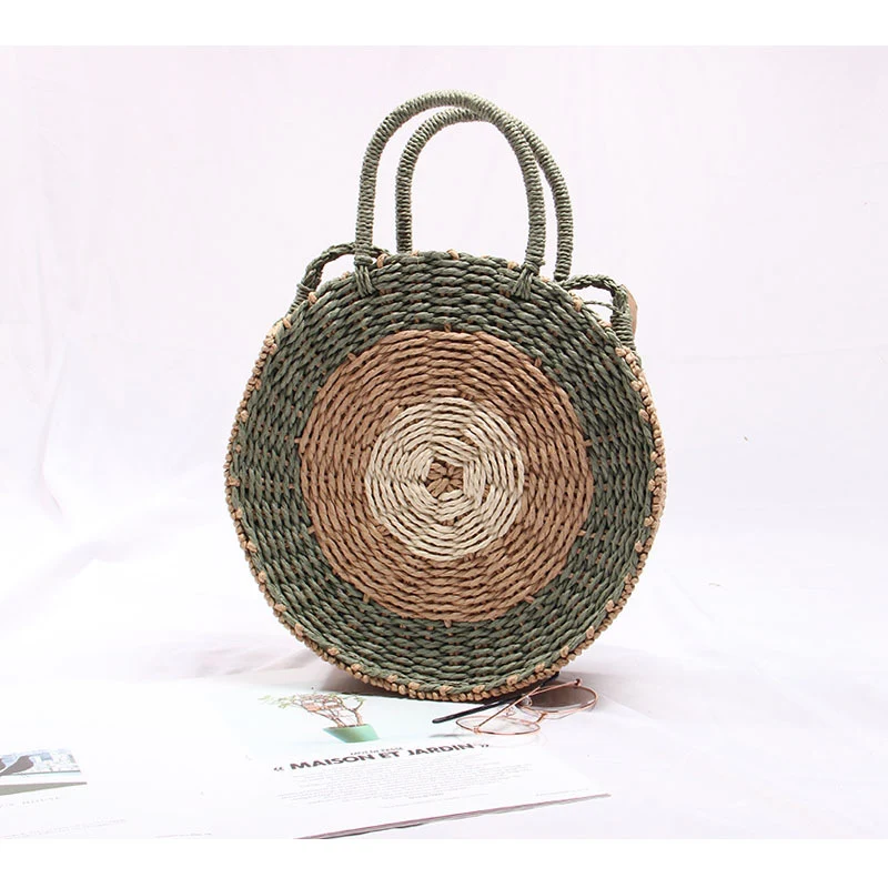 Handgemachter runder Raffia-Korb Skanto