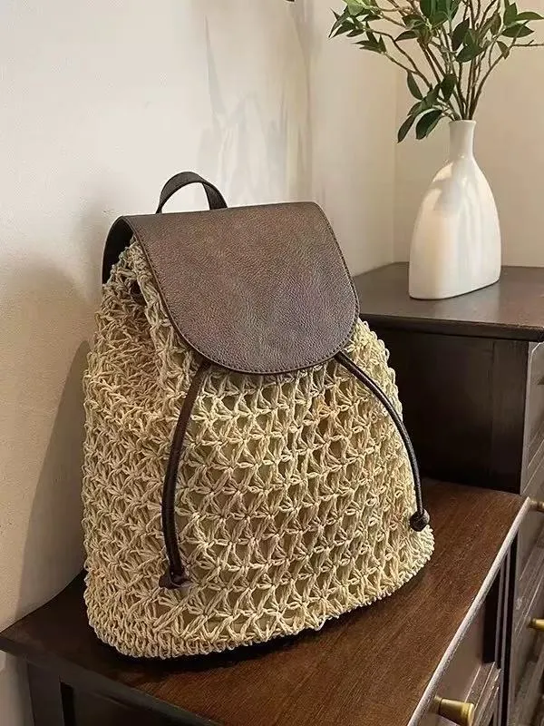Handgefertigte Rucksacktasche aus Naturmaterial Skanto