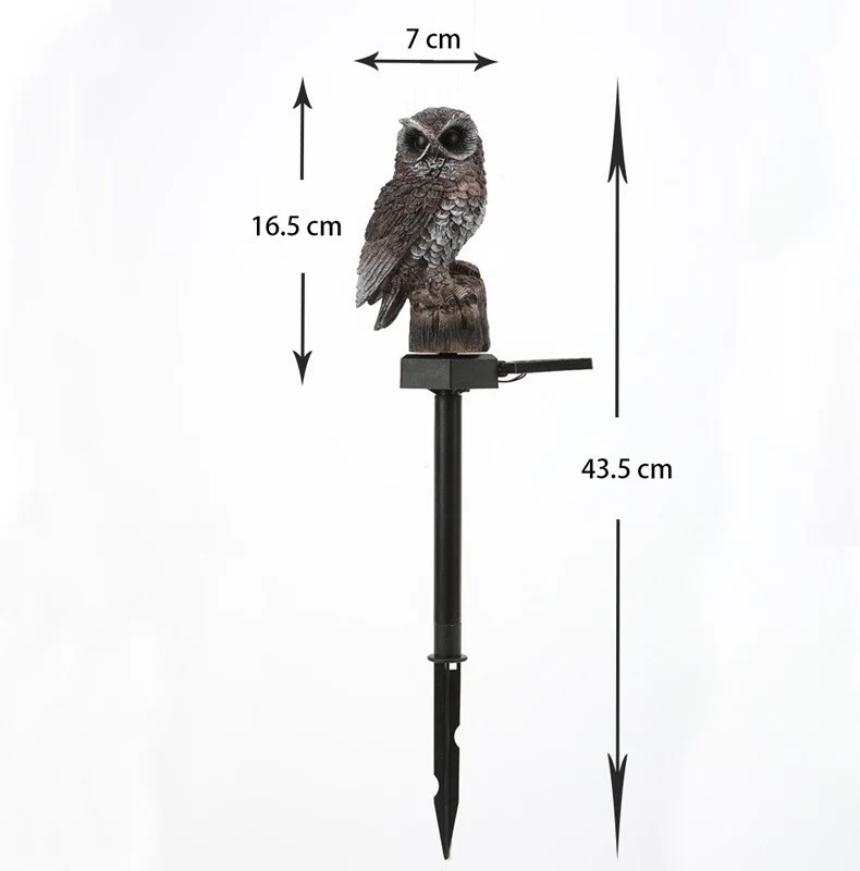 Realistischer Solar-Vogel-Gartenstecker mit Bewegungssensor und wetterfestem Design Skanto