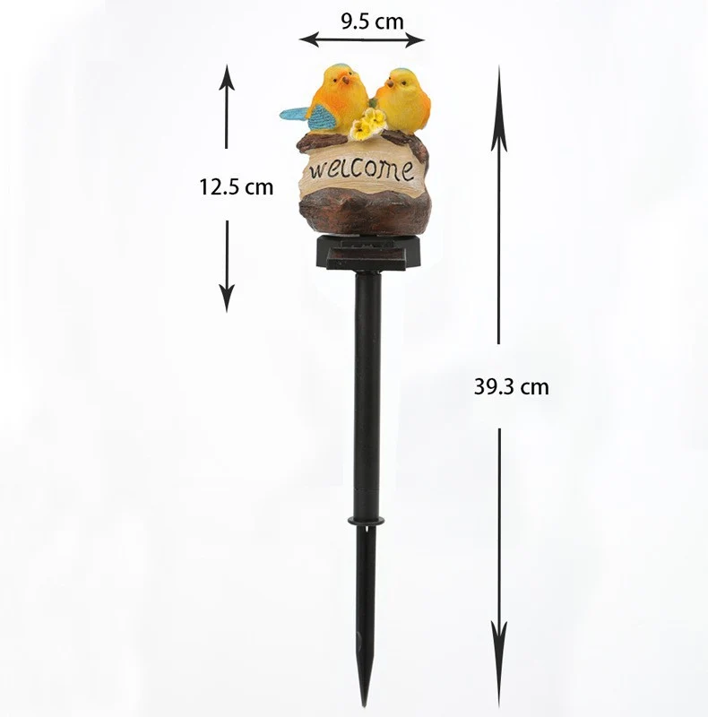 Realistischer Solar-Vogel-Gartenstecker mit Bewegungssensor und wetterfestem Design Skanto