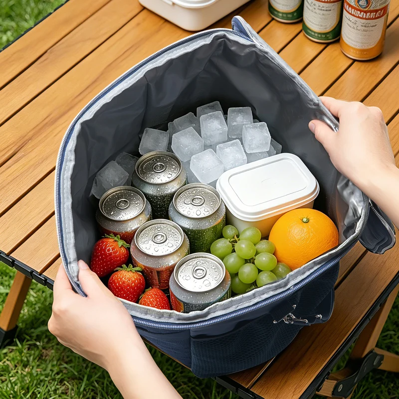 Isolierte Kühltasche mit praktischen Seitentaschen Skanto