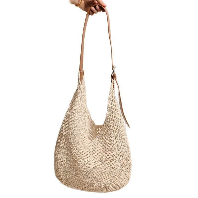 Leichte Netztasche mit verstellbarem Lederriemen Skanto