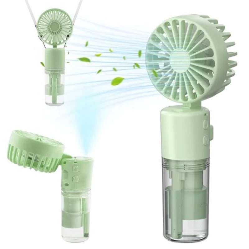 Unisex Tragbarer Mini-Ventilator mit Sprühfunktion und abnehmbarem Wassertank USB-Ladefunktion Skanto