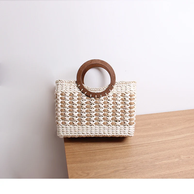 Handtasche mit rundem Holzgriff Skanto