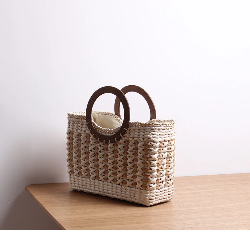 Handtasche mit rundem Holzgriff Skanto