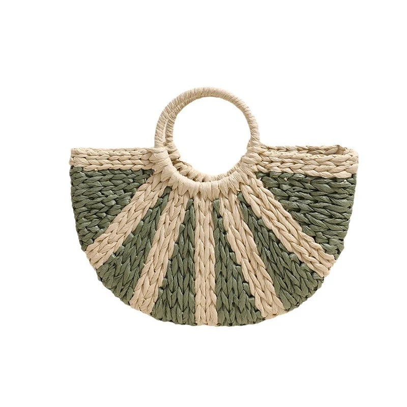 Handtasche aus handgewebtem Bast mit strukturierter Basis Skanto