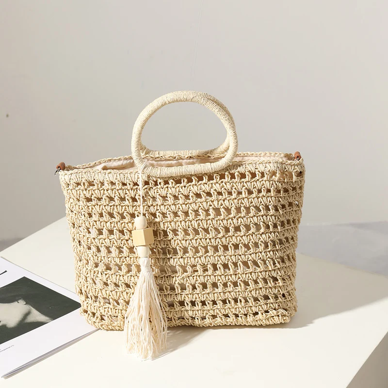Gehäkelte Handtasche aus Naturmaterial Skanto