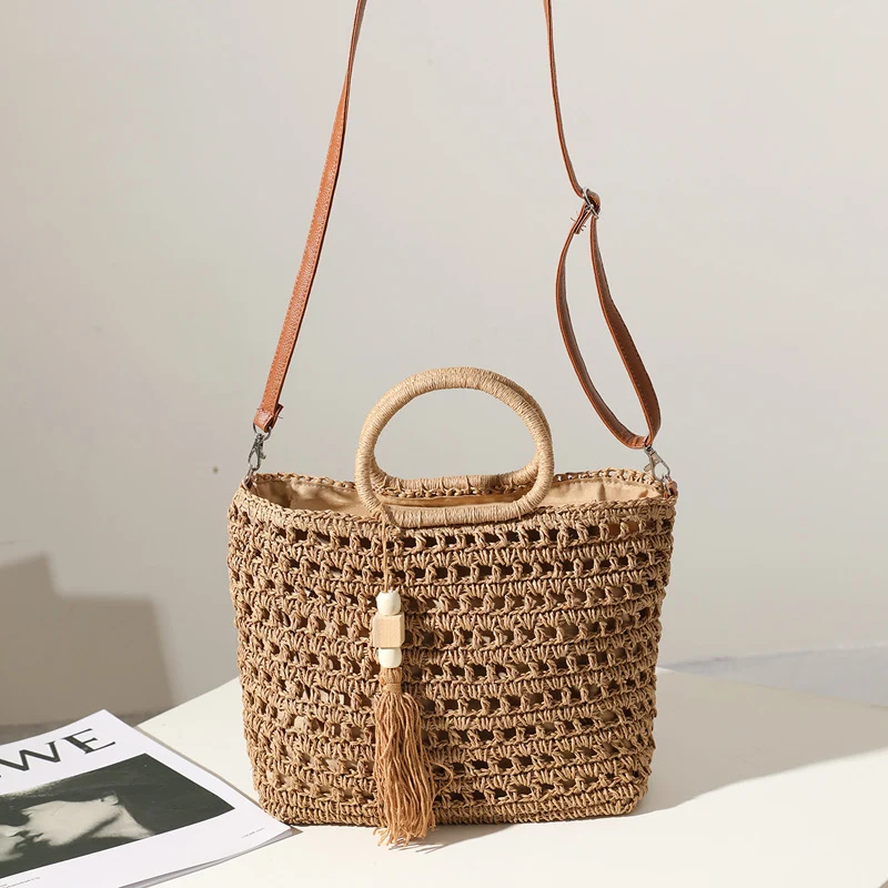 Gehäkelte Handtasche aus Naturmaterial Skanto