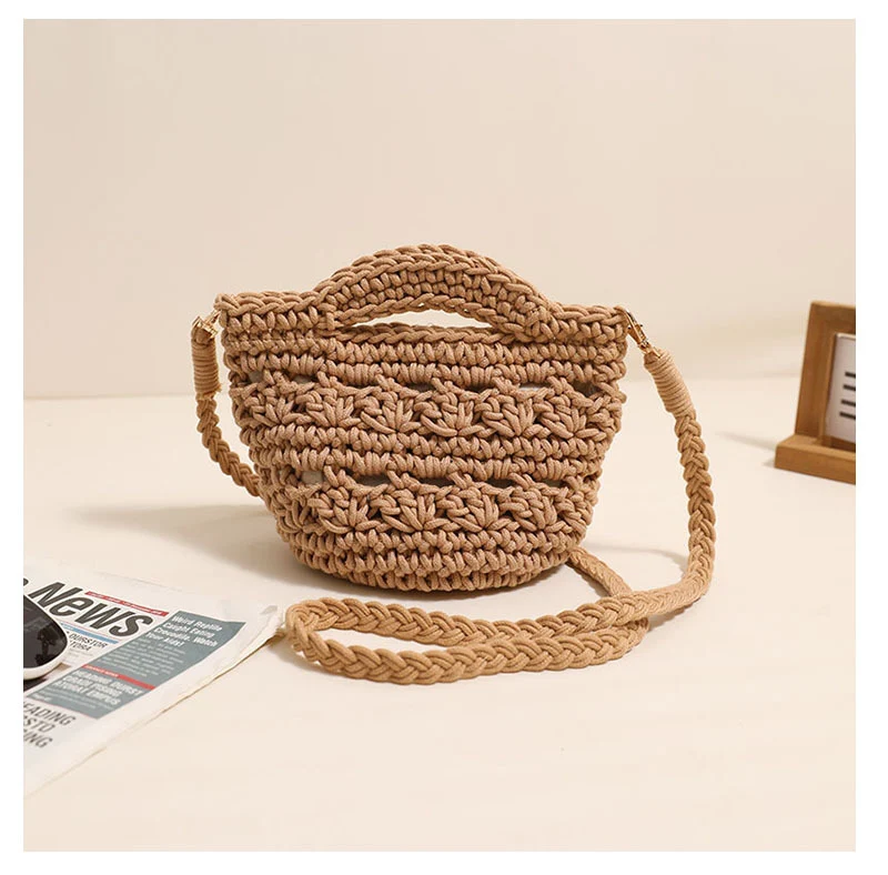 Verspielte Makramee-Handtasche mit strukturierter Oberfläche Skanto
