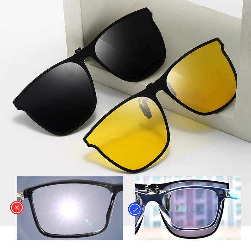Skanto | Neue Polaroid Clip-On Flip-Up Sonnenbrille
