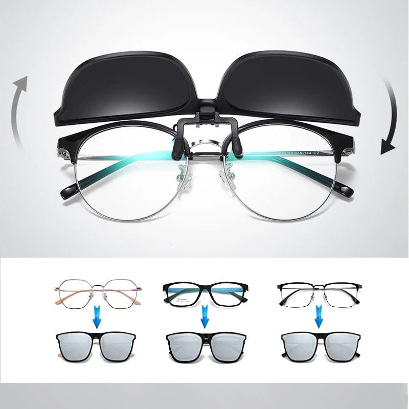 Skanto | Neue Polaroid Clip-On Flip-Up Sonnenbrille