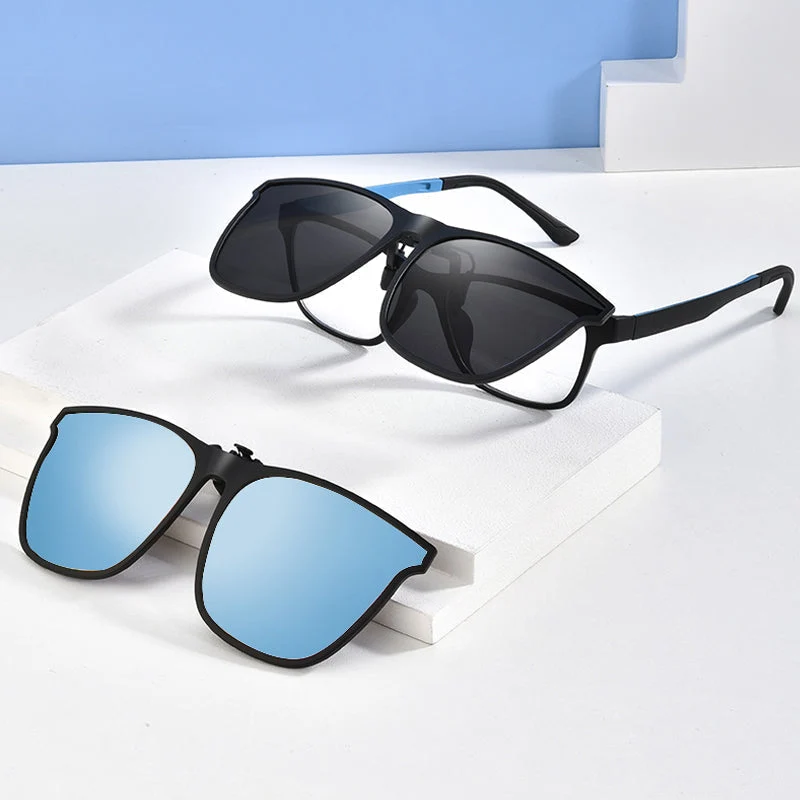 Skanto | Neue Polaroid Clip-On Flip-Up Sonnenbrille