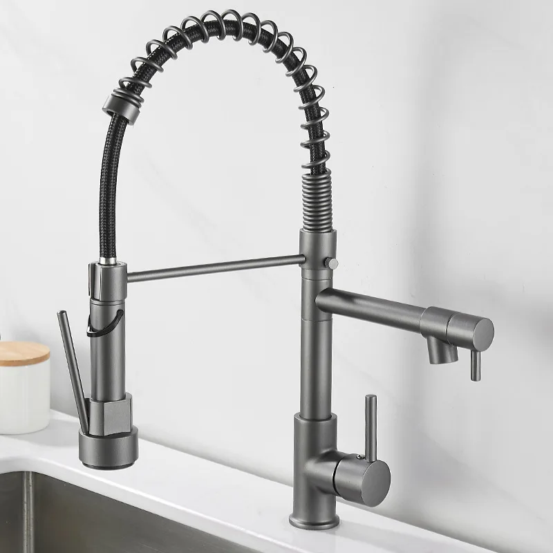 Armatur mit Doppelauslauf – Hochwertige Armatur für flexibles Spülen, einfache Installation, ideal für moderne Küchen, schwenkbar und langlebig | Skanto