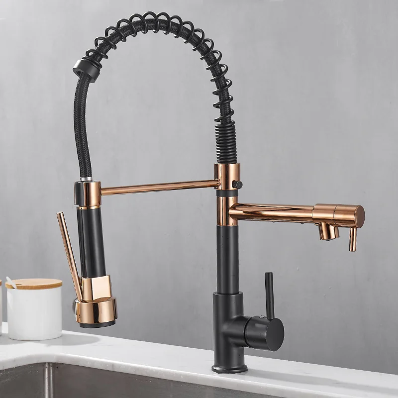 Armatur mit Doppelauslauf – Hochwertige Armatur für flexibles Spülen, einfache Installation, ideal für moderne Küchen, schwenkbar und langlebig | Skanto