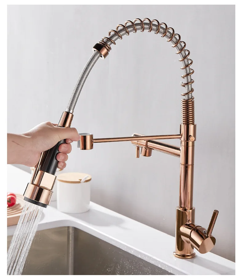 Armatur mit Doppelauslauf – Hochwertige Armatur für flexibles Spülen, einfache Installation, ideal für moderne Küchen, schwenkbar und langlebig | Skanto