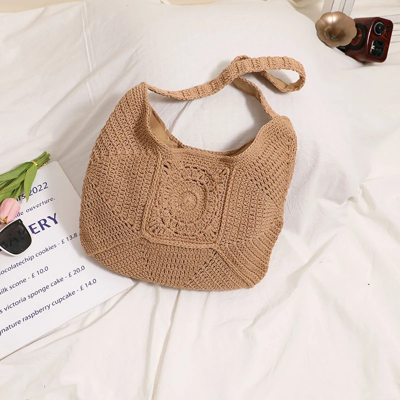 Handgeknüpfte Tote Bag im modernen Makramee-Stil Skanto